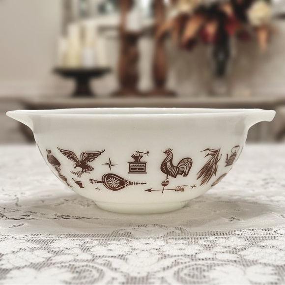 Vintage Pyrex “Early America” Set of 4 Cinderella Nesting Bowls 444 443 442 441 - Picture 11 of 12